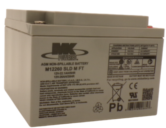 Batteria MK 12 V 26 Ah | Omega Ausili 03017018