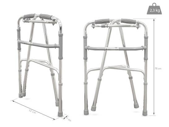 Deambulatore in alluminio con sedile