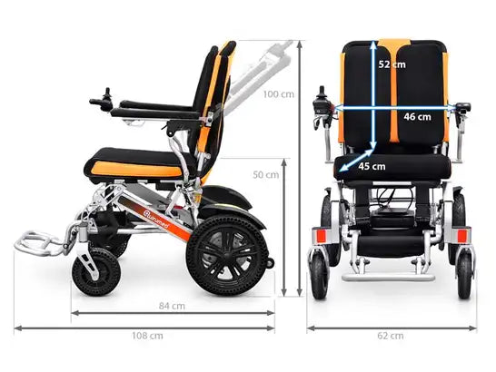 Carrozzina elettrica con telaio rinforzato
