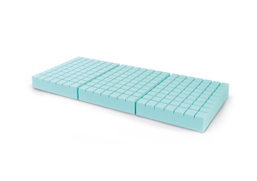 Materasso 190x85x14 cm Poliuretano 3 Sezioni Senza Fodera | Omega Ausili