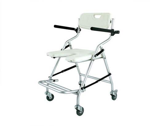 Sedia da doccia pieghevole con ruote