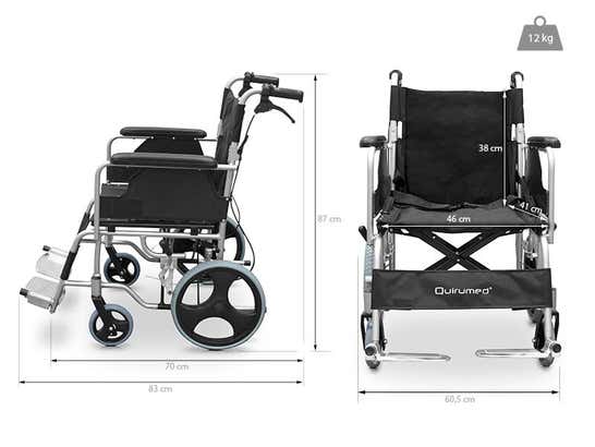 Sedia a rotelle con telaio in alluminio