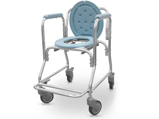 Sedia da bagno con wc e ruote