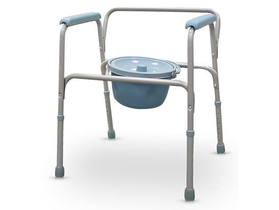 Sedia WC comoda in alluminio e plastica