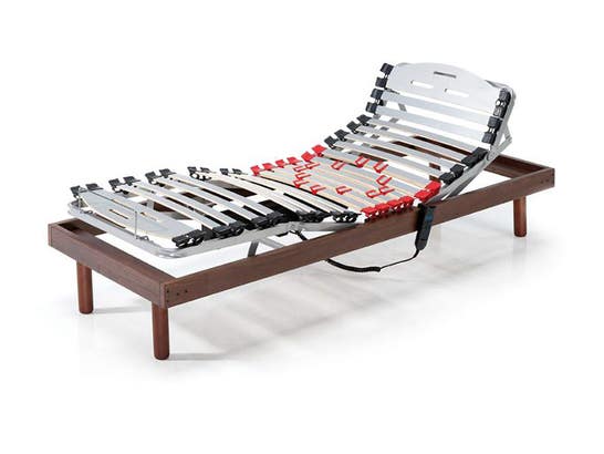 Rete articolata elettrica a 5 sezioni con doghe in faggio 190 cm