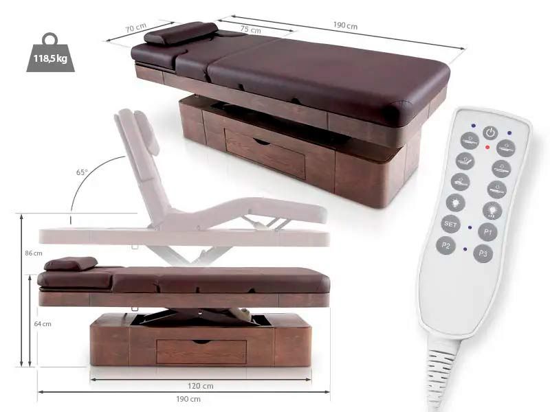 Lettino SPA con Cromoterapia LED e Cassetto