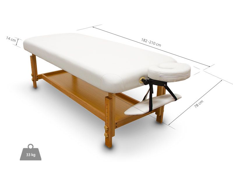 Lettino fisso in legno SPA - Dimensioni