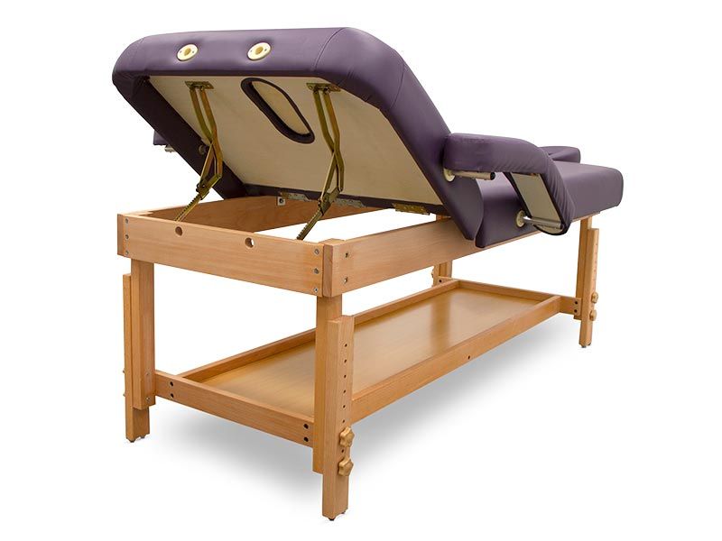 Lettino SPA regolabile in legno Quirumed – Regolazione schienale