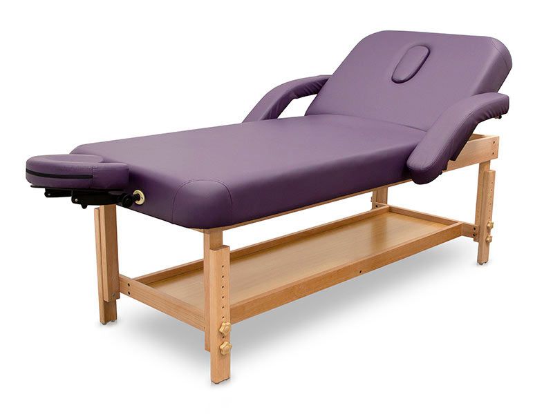 Lettino SPA regolabile in legno Quirumed – Melanzana