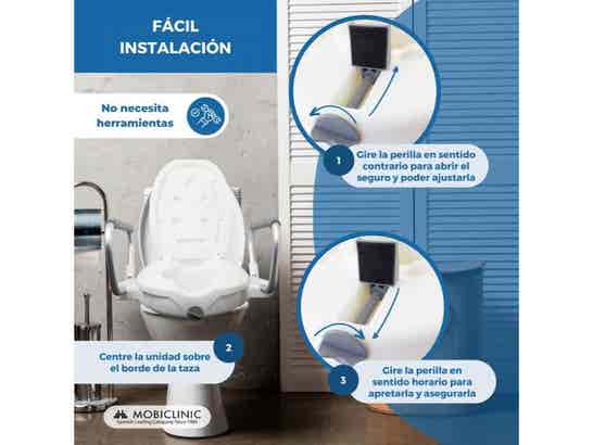 Alzatore WC con reposabrazos abatibili Guadiana per adulti ausilio per disabili