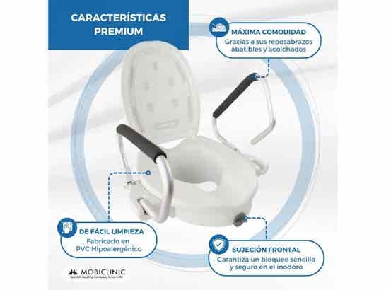 Alzatore WC con reposabrazos abatibili Guadiana per adulti ausilio per disabili