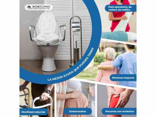 Alzatore WC con reposabrazos abatibili Guadiana per adulti ausilio per disabili