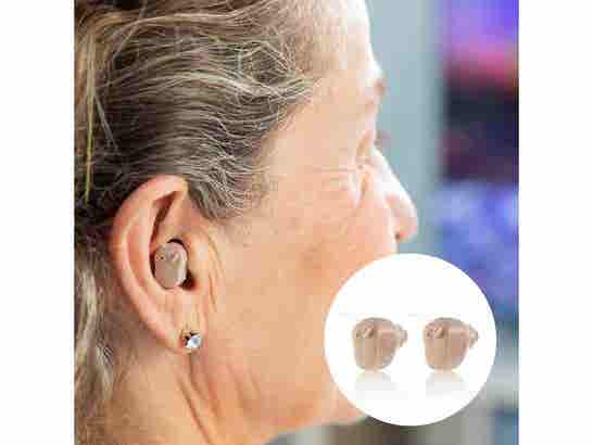 Amplificatore Intraauricolare per l'Udito Hearzy InnovaGoods Set 2 Pezzi ausilio per disabili