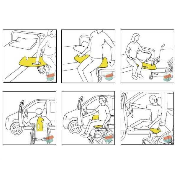 Assicella di trasferimento BUFFALO 150 con grip Allmobility ALL03 GRIP ausilio per disabili