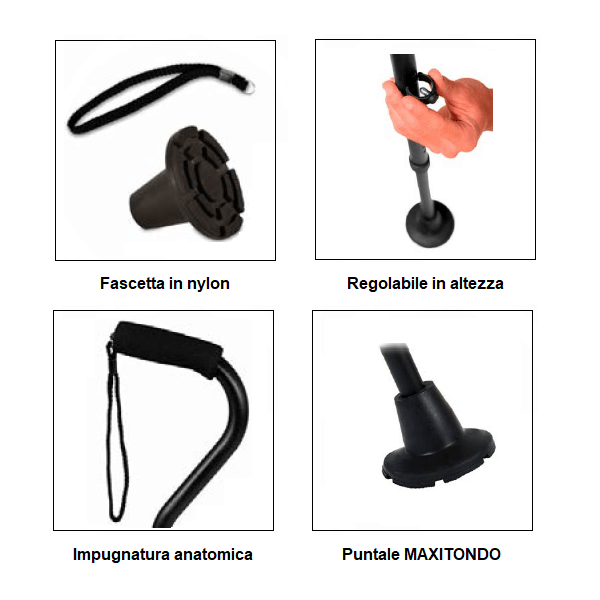 Bastone BASTITONDO Allmobility ausilio per disabili