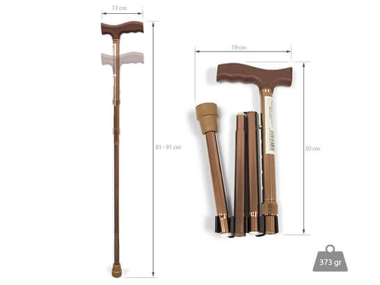 Bastone pieghevole in allumnio ausilio per disabili