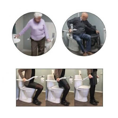 Bracciolo ribaltabile per wc Ergo Onda ausilio per disabili