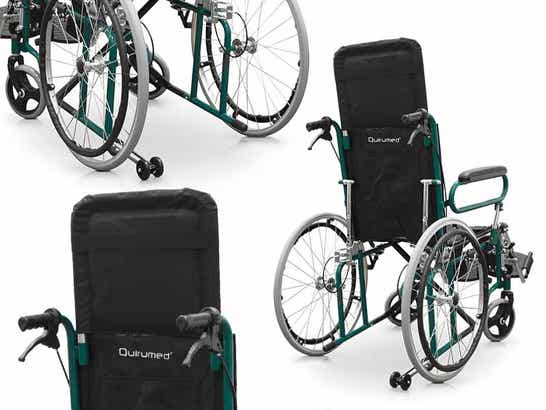 Carrozzina con poggiatesta e poggiapiedi di sollevamento ausilio per disabili