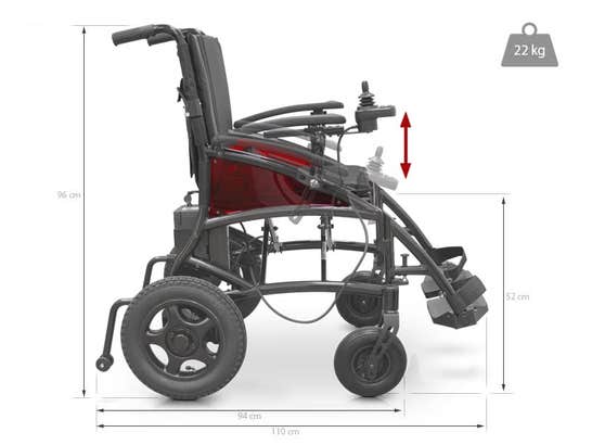 Carrozzina elettrica pieghevole BASIC ULTRALIGHT ausilio per disabili