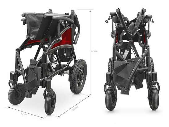 Carrozzina elettrica pieghevole BASIC ULTRALIGHT ausilio per disabili