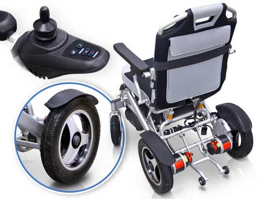 Carrozzina elettrica pieghevole EASY ULTRALIGHT ausilio per disabili