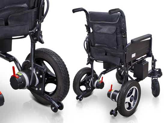 Carrozzina elettrica pieghevole EASY con telaio in acciaio ausilio per disabili