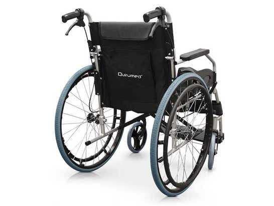 Carrozzina in alluminio con freni ausilio per disabili