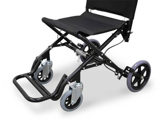 Carrozzina pieghevole Wellcore da trasporto in alluminio ausilio per disabili