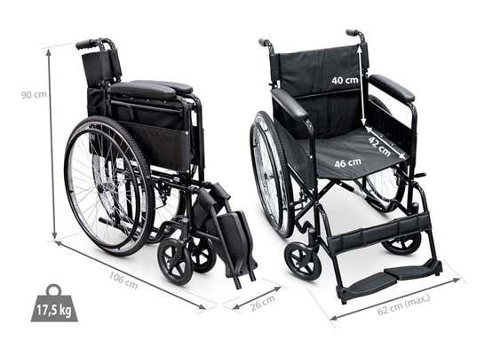 Carrozzina pieghevole Wellcore ausilio per disabili