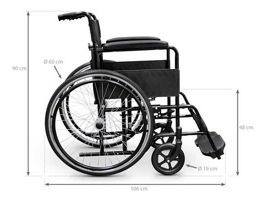 Carrozzina pieghevole Wellcore ausilio per disabili
