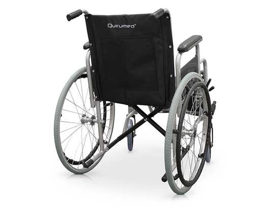 Carrozzina pieghevole in acciaio con freni ausilio per disabili