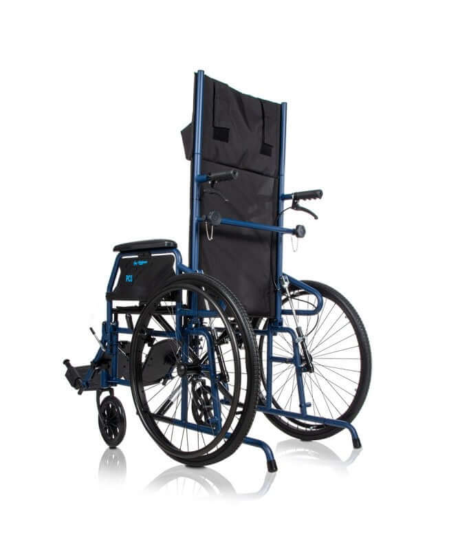 Carrozzina pieghevole in acciaio con schienale reclinabile PC-15/151 ausilio per disabili