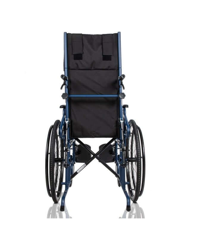 Carrozzina pieghevole in acciaio con schienale reclinabile PC-15/151 ausilio per disabili