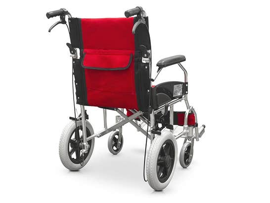 Carrozzina pieghevole in alluminio per trasferimento ausilio per disabili