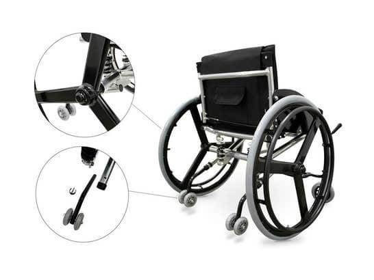 Carrozzina sportiva larghezza 46 ausilio per disabili