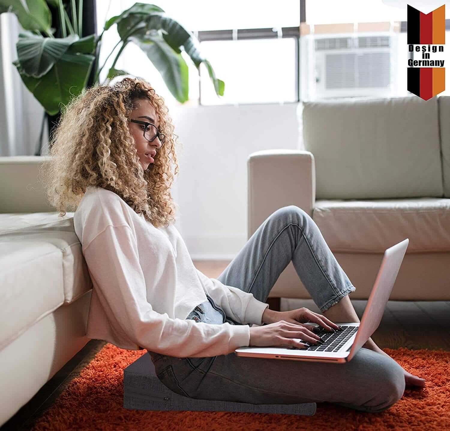 Comodo Cuscino a Cuneo - Cuscino Sedia Ufficio Con Rivestimento Antiscivolo E Borsa per Il Trasporto - Cuscino Sedia Da Ufficio, Cuscino Sedile Auto, Cuscino per Sedia Da Ufficio ausilio per disabili