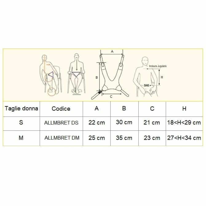 Corpetto a bretellaggio standard donna Allmobility ausilio per disabili