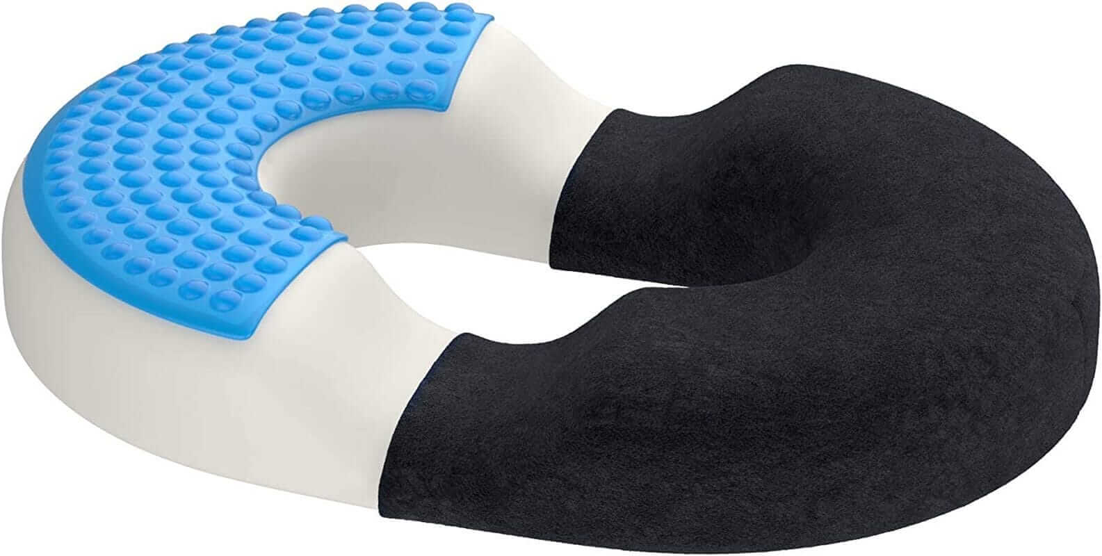 Cuscino Antidecubito - Ciambella Ortopedica in Memory Foam E Gel - Sedile Ergonomico per Schiena E Coccige - per Gaming, Auto E Ufficio ausilio per disabili
