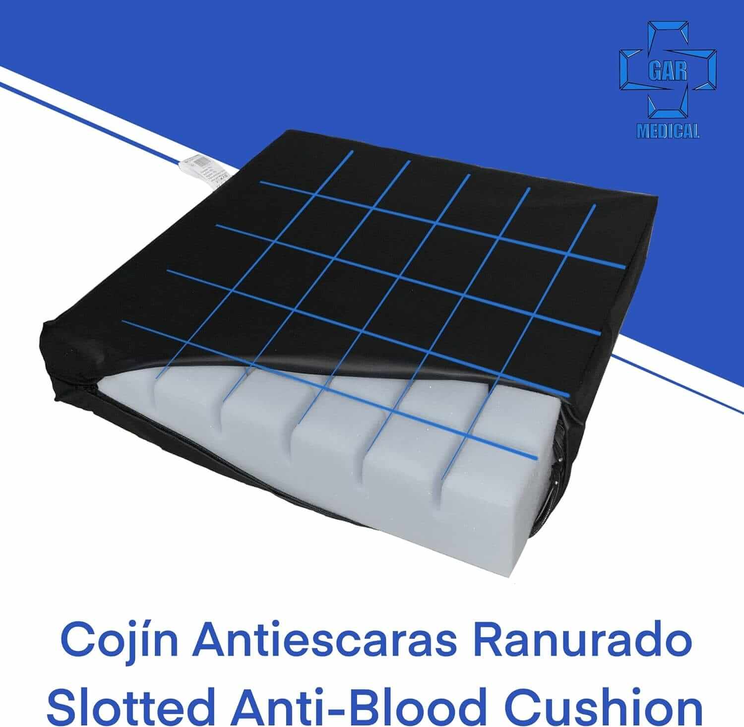 Cuscino Antidecubito Schiuma HR Scanalata Cuscino Ortopedico Impermeabile per Ulcere Da Pressione Nella Zona Lombare E Coccige ausilio per disabili