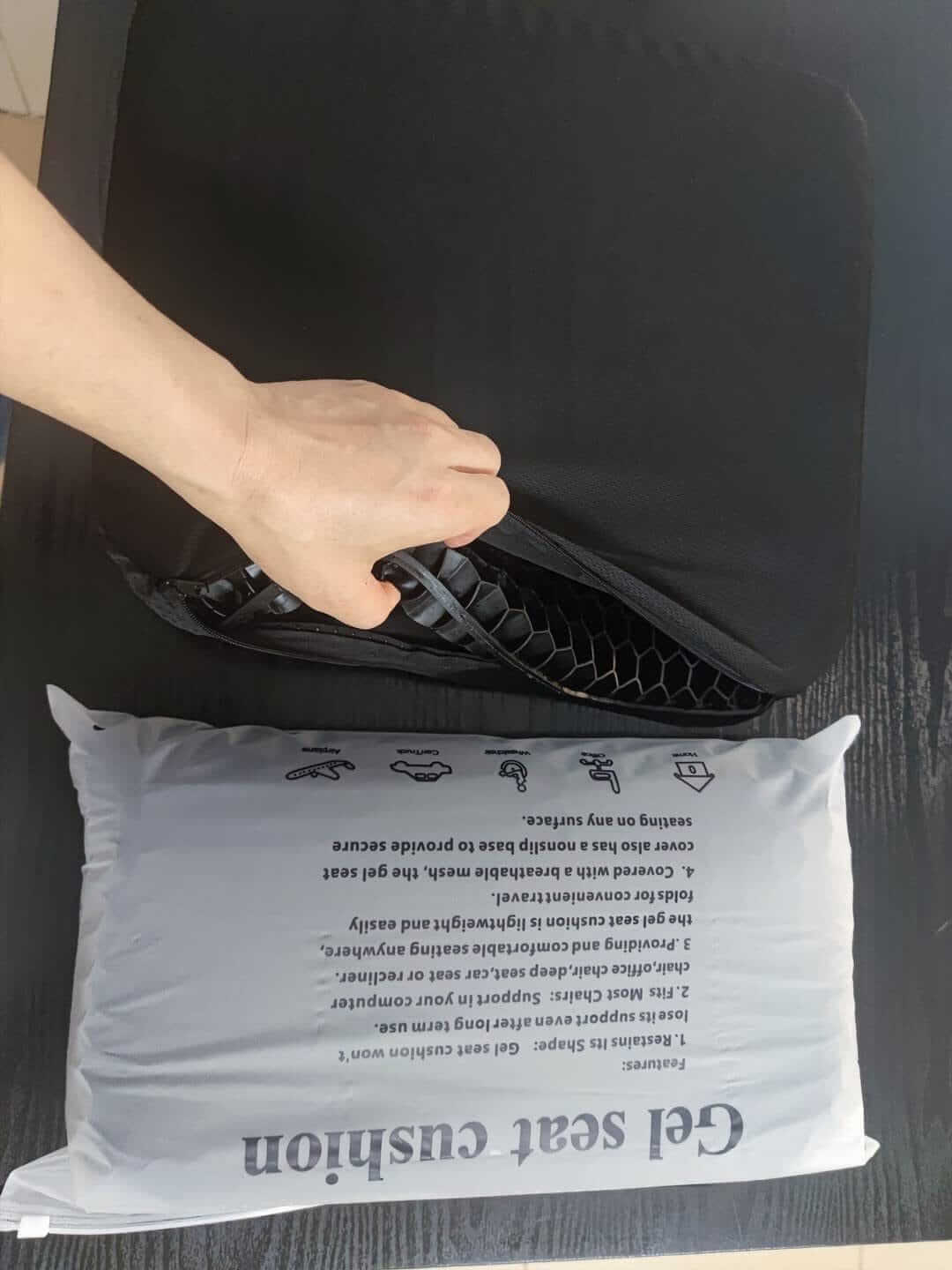 Cuscino Sedia,Cuscino in Gel, Fresco E Traspirante,Per Alleviare L'Affaticamento Dell'Anca per Casa E Ufficio ausilio per disabili