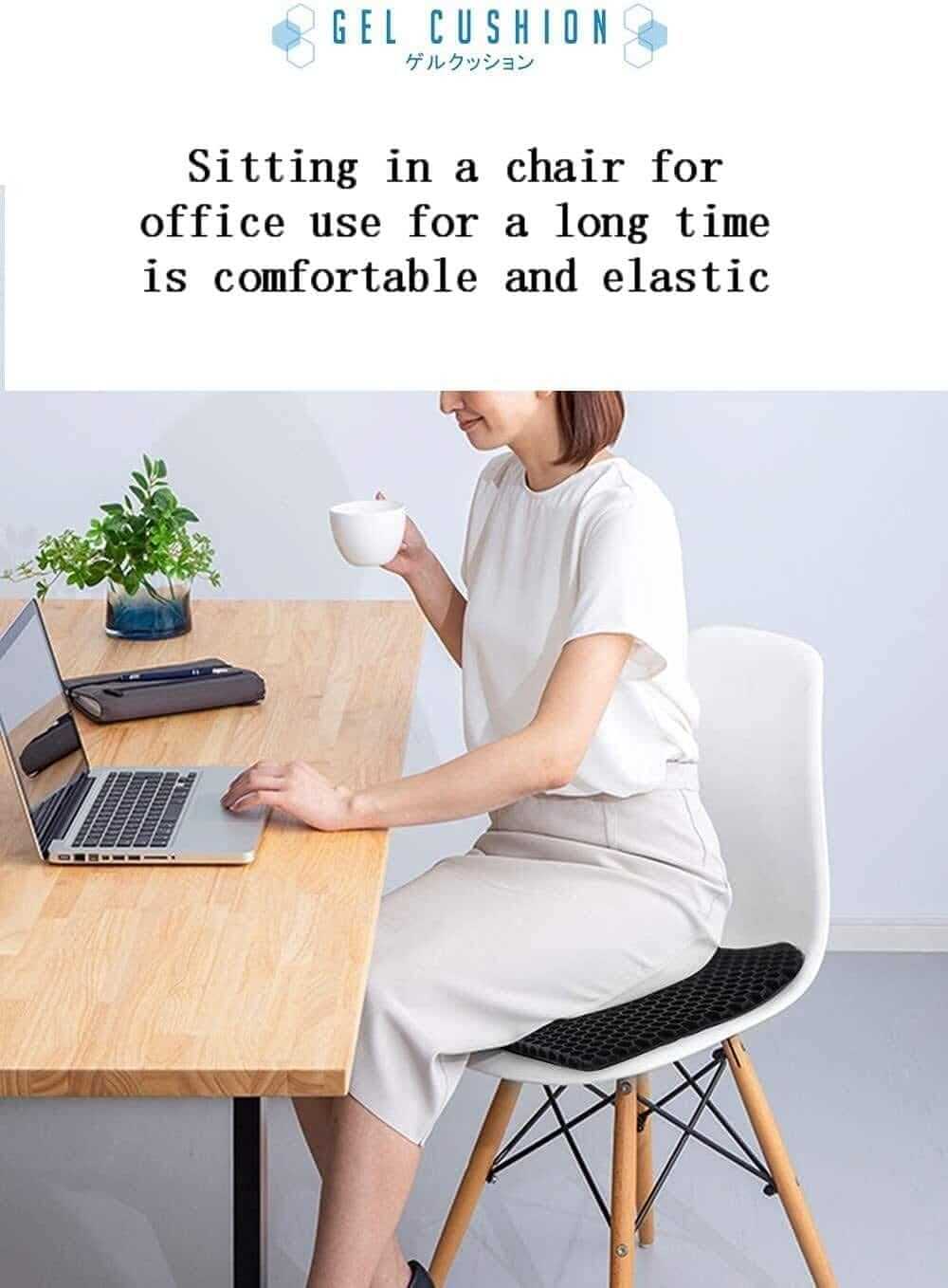 Cuscino Sedia,Cuscino in Gel, Fresco E Traspirante,Per Alleviare L'Affaticamento Dell'Anca per Casa E Ufficio ausilio per disabili