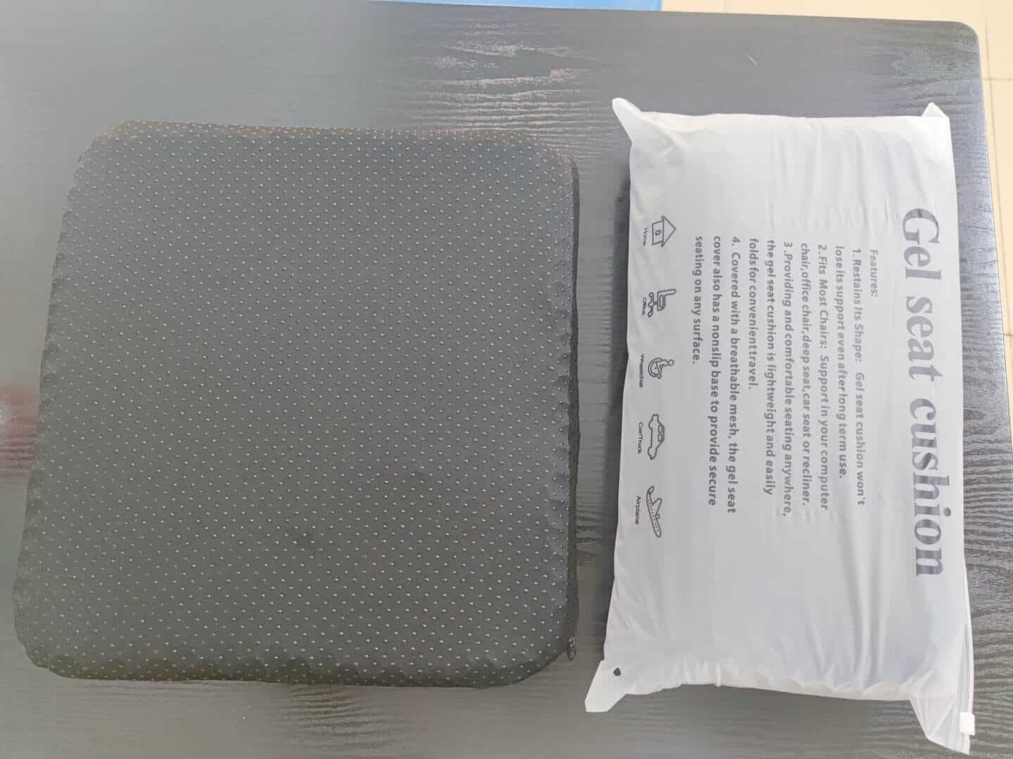 Cuscino Sedia,Cuscino in Gel, Fresco E Traspirante,Per Alleviare L'Affaticamento Dell'Anca per Casa E Ufficio ausilio per disabili