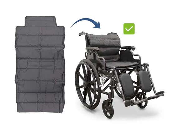 Cuscino imbottito con schienale ausilio per disabili