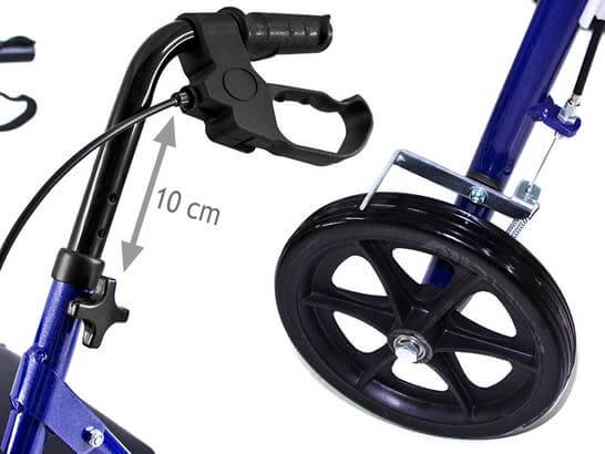 Deambulatore in alluminio con seduta pieghevole ausilio per disabili