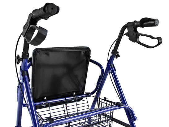 Deambulatore in alluminio con seduta pieghevole ausilio per disabili