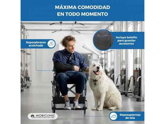 Sedia a rotelle in acciaio Giralda, 100 kg di capacità, ergonomica