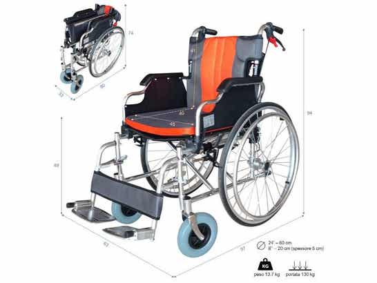 Sedia a rotelle superleggera (Alluminio) KEROS