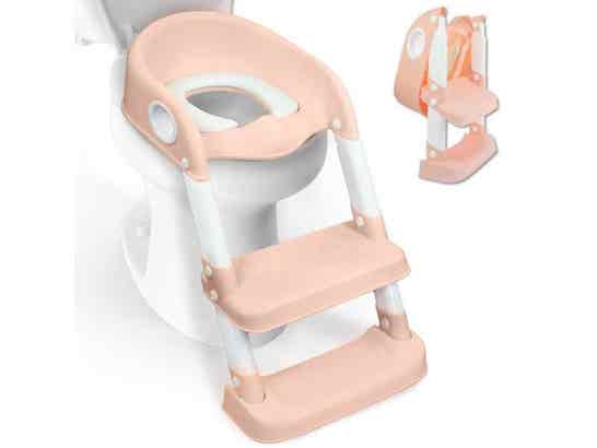Sedile rialzato per wc infantile Mod Lala con scaletta antiscivolo