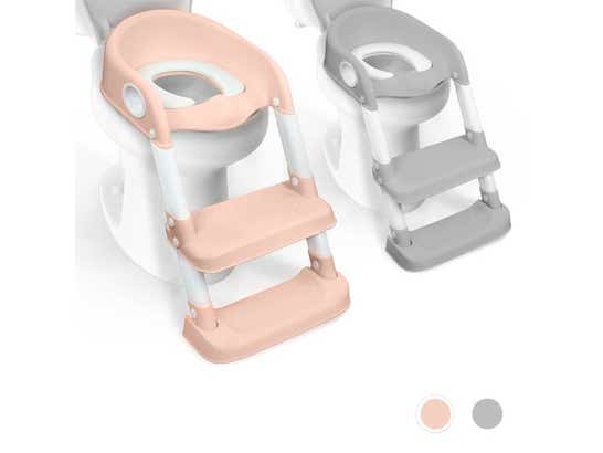 Sedile rialzato per wc infantile Mod Lala con scaletta antiscivolo