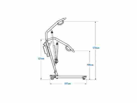 Sollevatore elettrico Libercar Vulcan Up per persone con mobilità ridotta con imbracatura